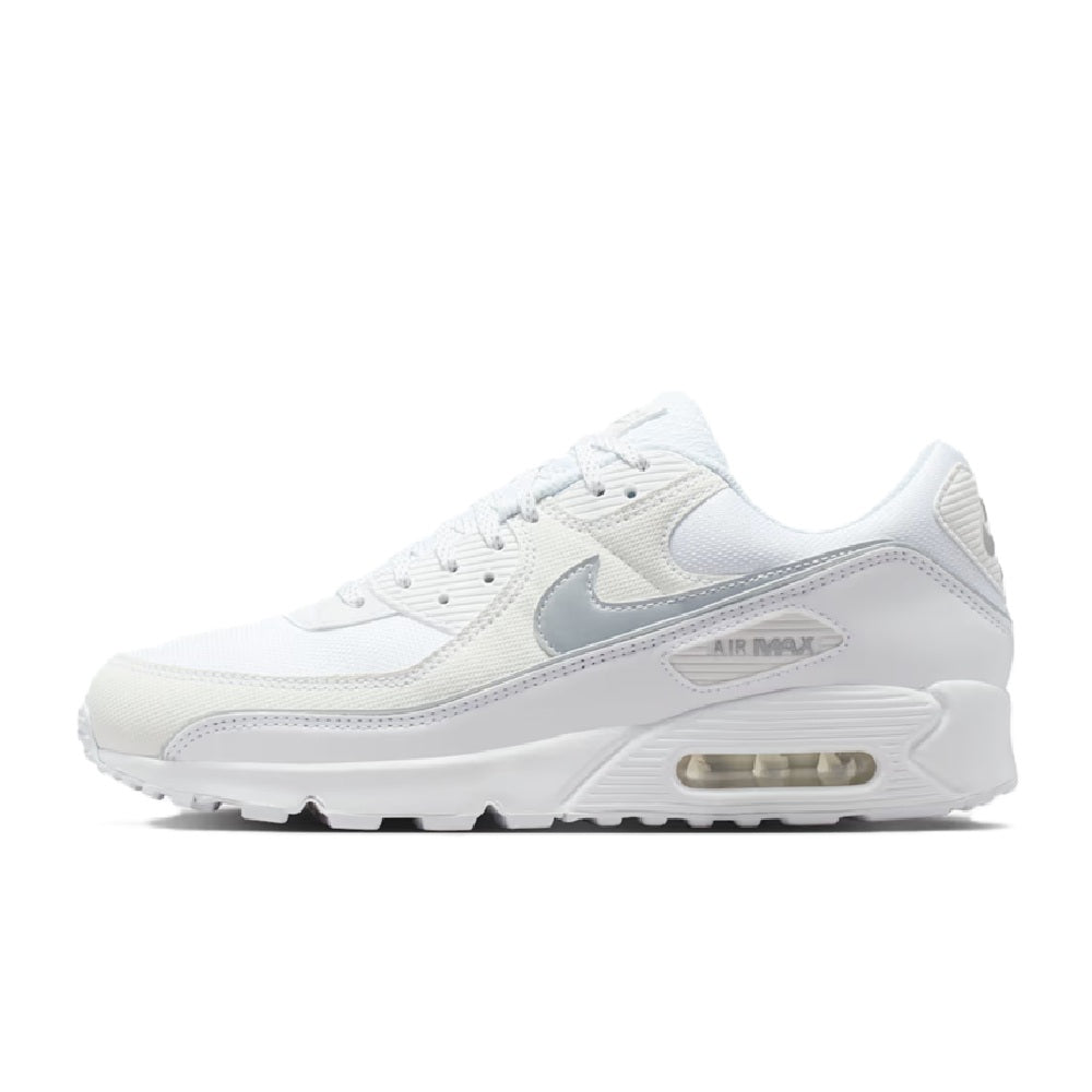 Men's Nike Air Max 90 PRM White/Metallic Silver-White (HV4517 100)