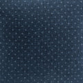 Navy blue fabric with small white cross pattern