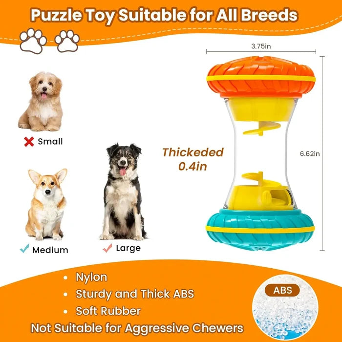 Interactive Dog Puzzle Toy – Treat Dispensing Slow Feeder for Boredom & Enrichment