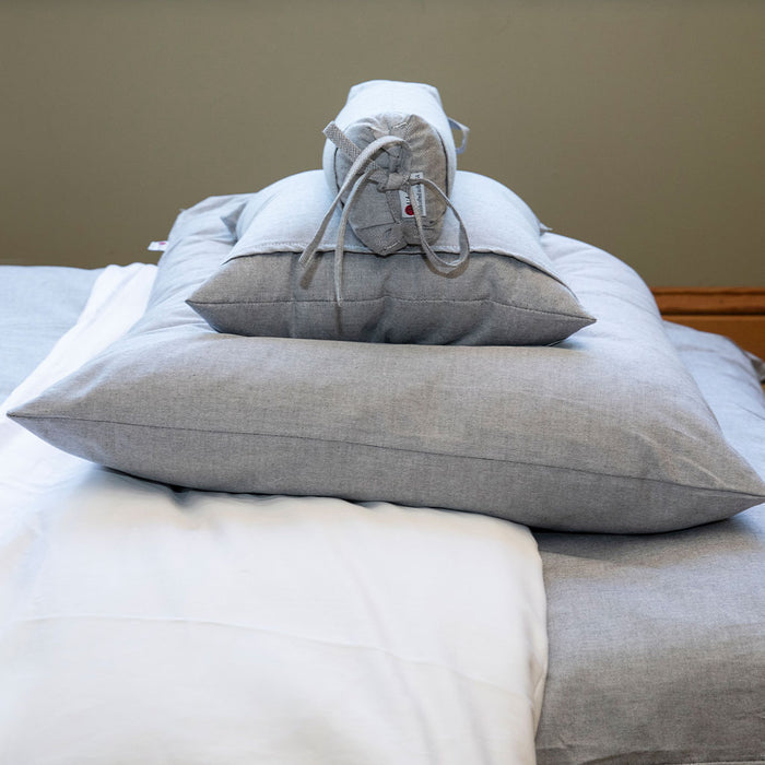 J-Life Ainezu Gray Buckwheat Hull Pillow