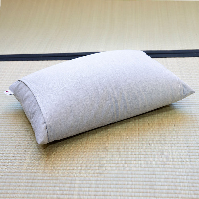J-Life Ainezu Gray Buckwheat Hull Pillow