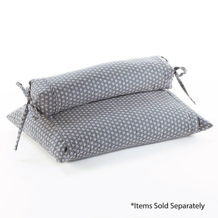 J-Life Asa No Ha Navy #2 Buckwheat Hull Pillow
