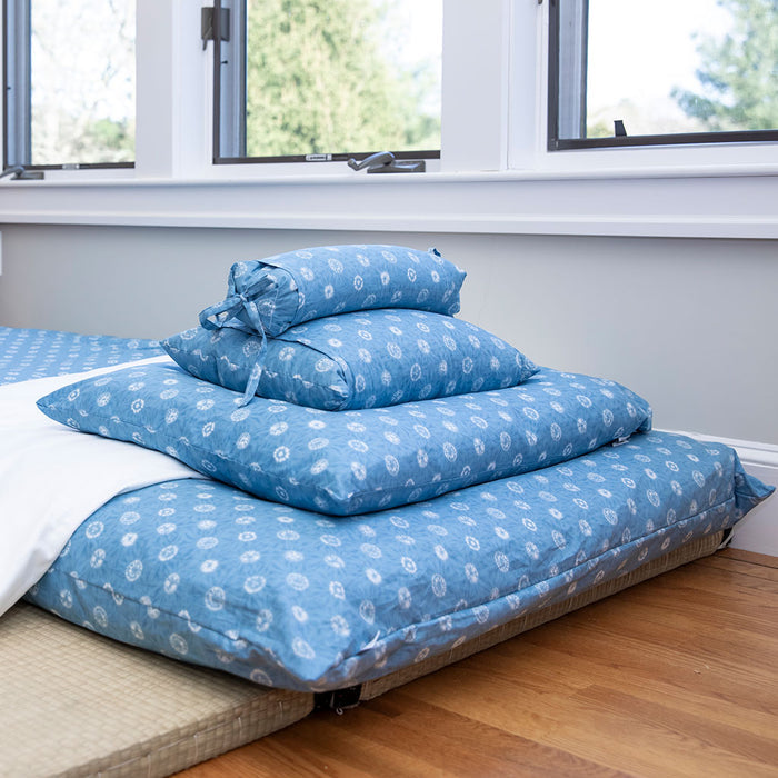 J-Life Dandelion Blue Buckwheat Hull Pillow