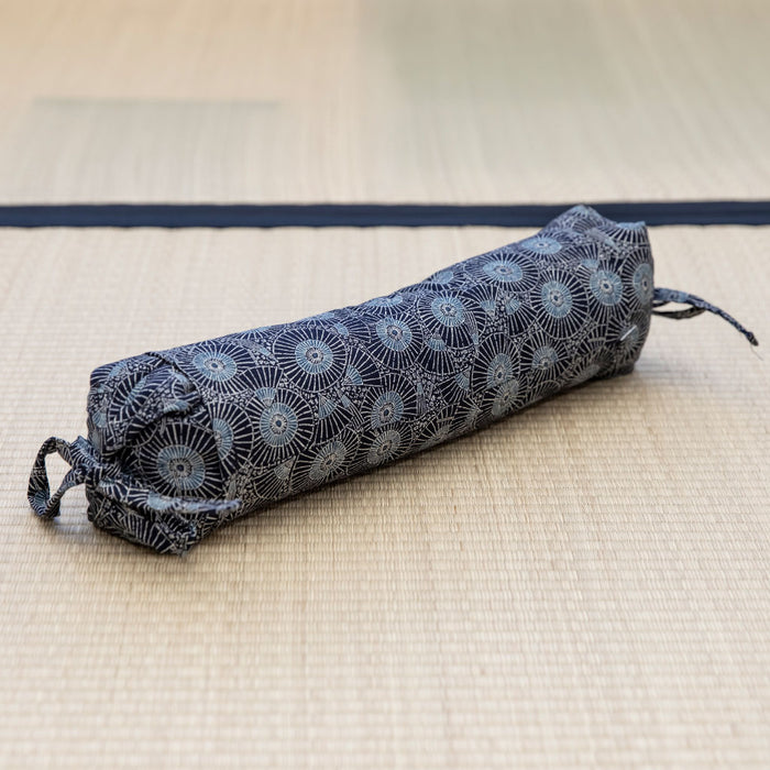 J-Life Higasa Navy Buckwheat Hull Pillow
