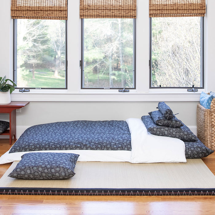 J-Life Higasa Navy Zabuton Floor Pillow