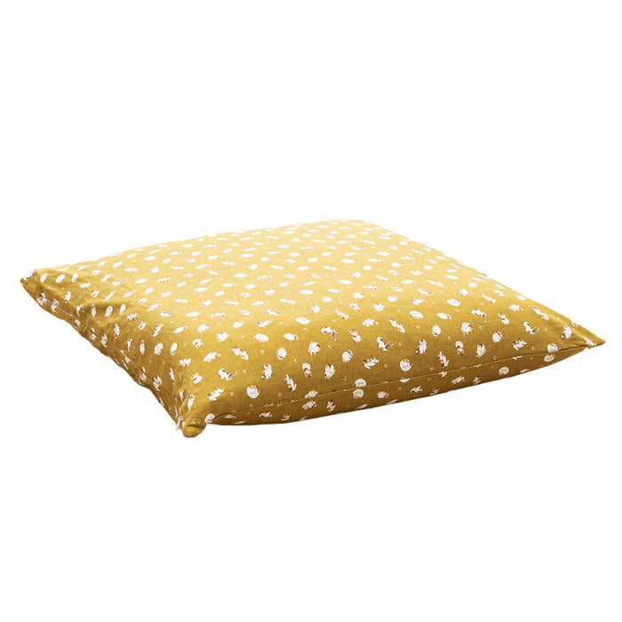 J-Life Koneko Gold Zabuton Floor Pillow - COVER ONLY