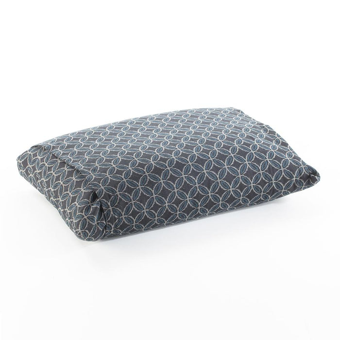 J-Life Marugata Navy Buckwheat Hull Pillow_Pillows & Shams