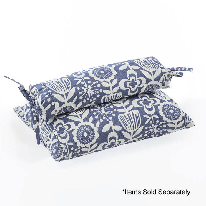 J-Life Saku Navy Buckwheat Hull Pillow_Pillows & Shams