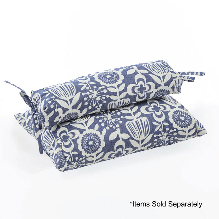 J-Life Saku Navy Buckwheat Hull Pillow_Pillows & Shams