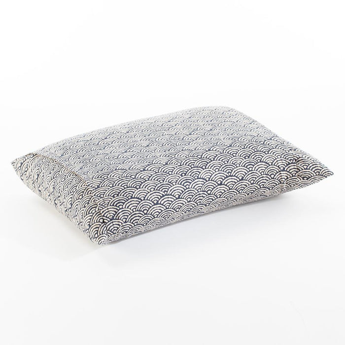 J-Life Seikai Ha Navy #2 Buckwheat Hull Pillow_Pillows & Shams