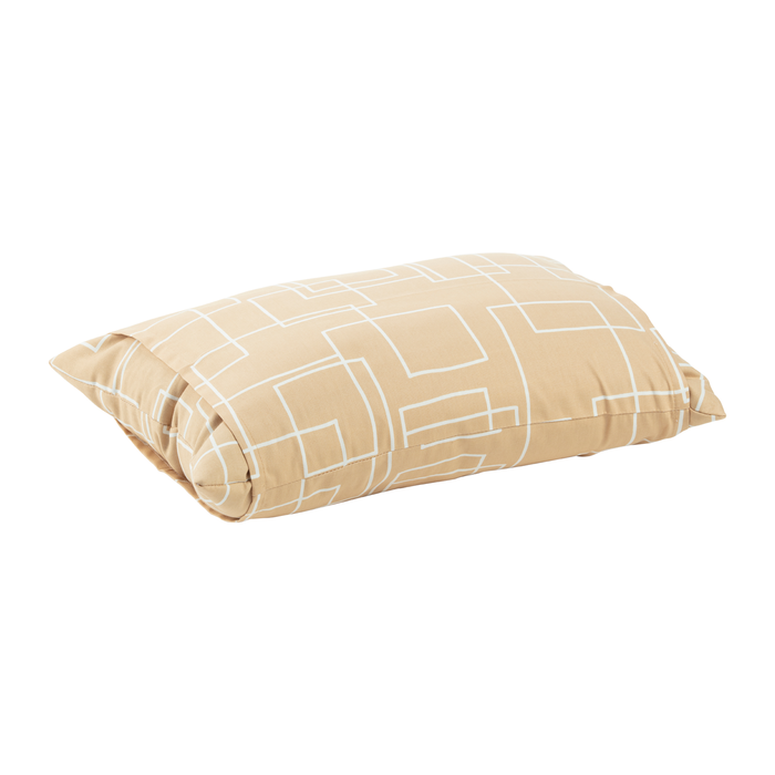 J-Life Shikaku Tan Buckwheat Hull Pillow_Pillows & Shams