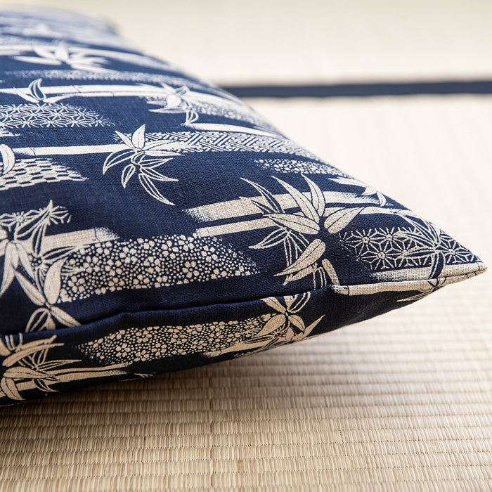 J-Life Takenomori Navy Zabuton Floor Pillow