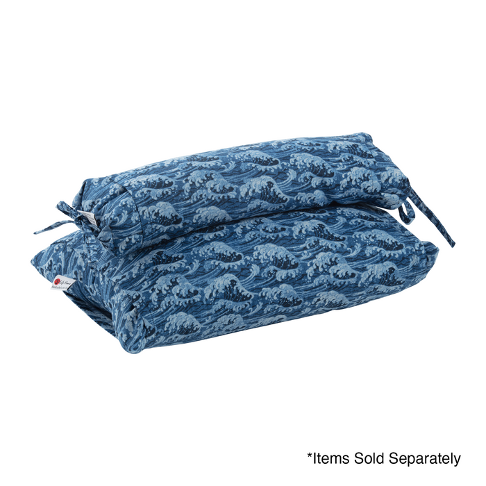 J-Life Tidal Wave Blue Buckwheat Hull Pillow