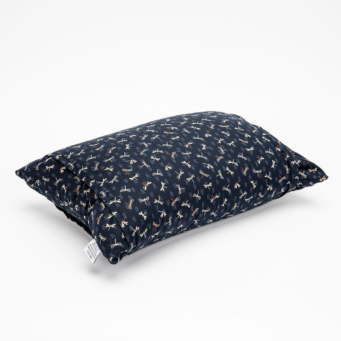 J-Life Tombo Aizome Buckwheat Hull Pillow - COVER ONLY