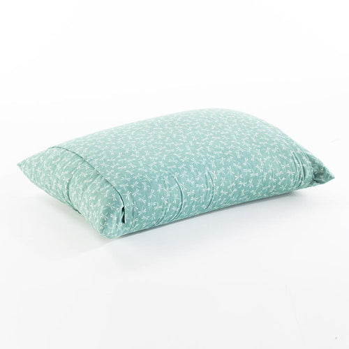 J-Life Tombo Teal Buckwheat Hull Pillow_Pillows & Shams