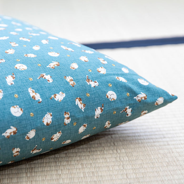 Koneko Blue Throw Pillow