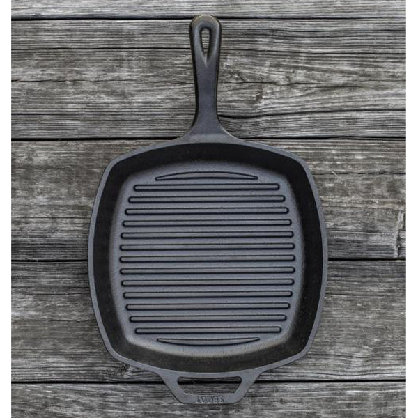 LODGE®  10.5" SEASONED SQUARE CAST IRON GRILL PAN
