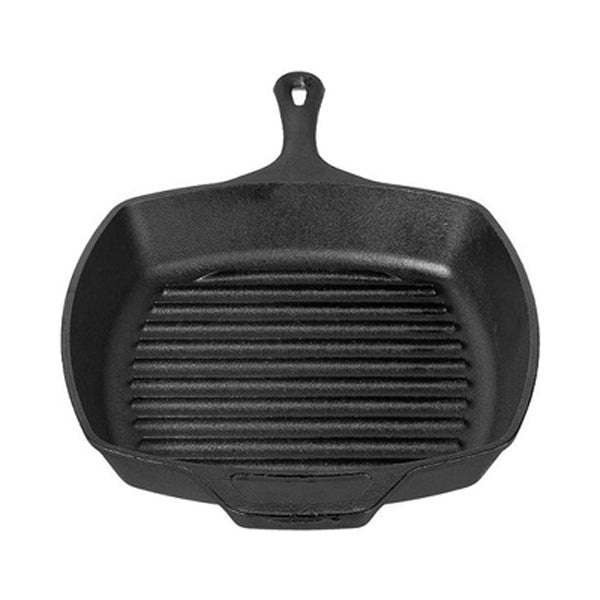 LODGE®  10.5" SEASONED SQUARE CAST IRON GRILL PAN