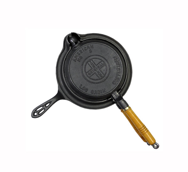 LOG CABIN CAST IRON WAFFLE MAKER. In-Store Pick Up Only!