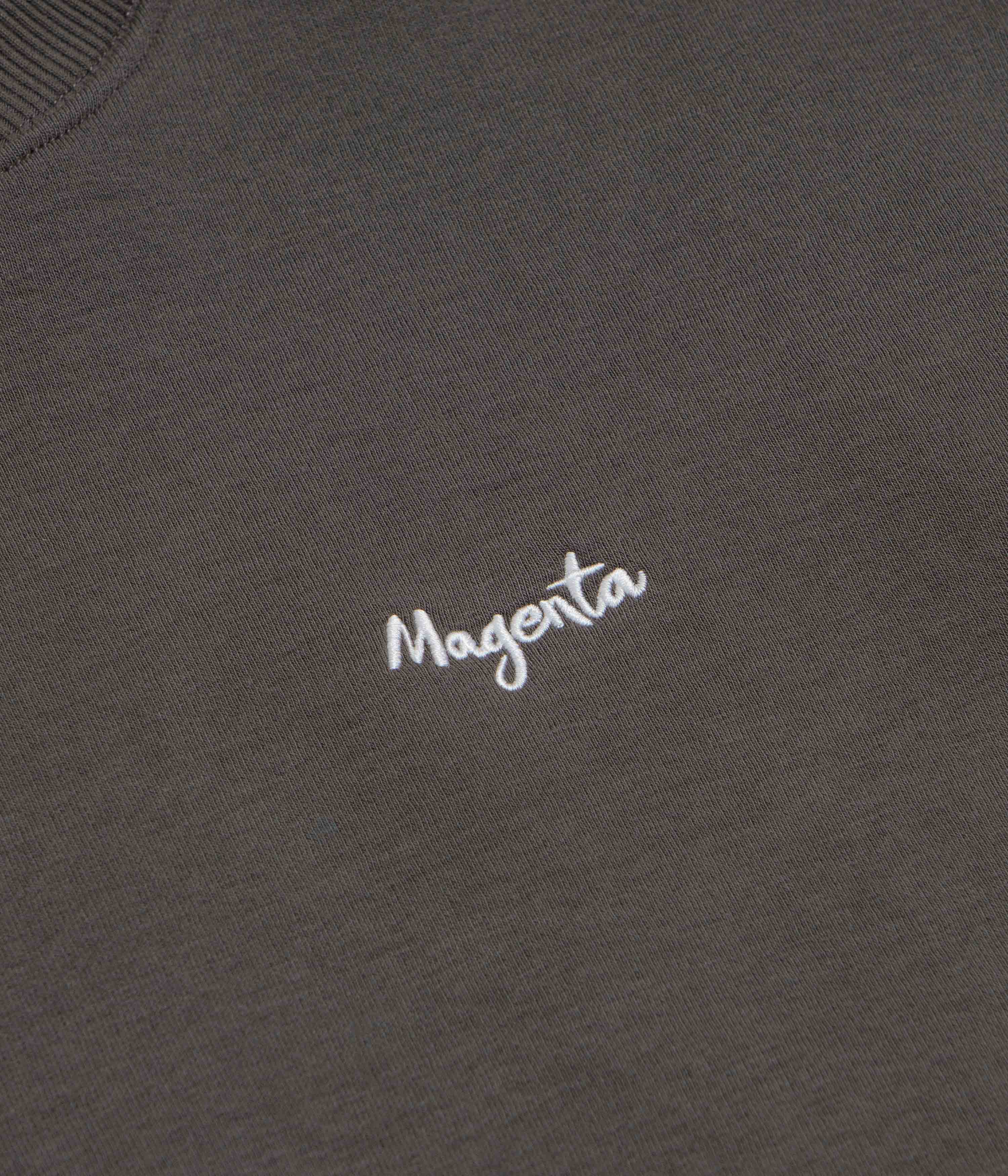 Magenta Script Crewneck Sweatshirt - Dark Charcoal