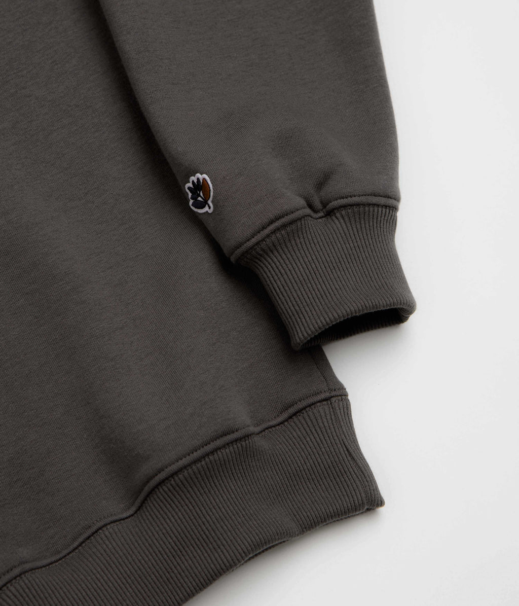 Magenta Script Crewneck Sweatshirt - Dark Charcoal