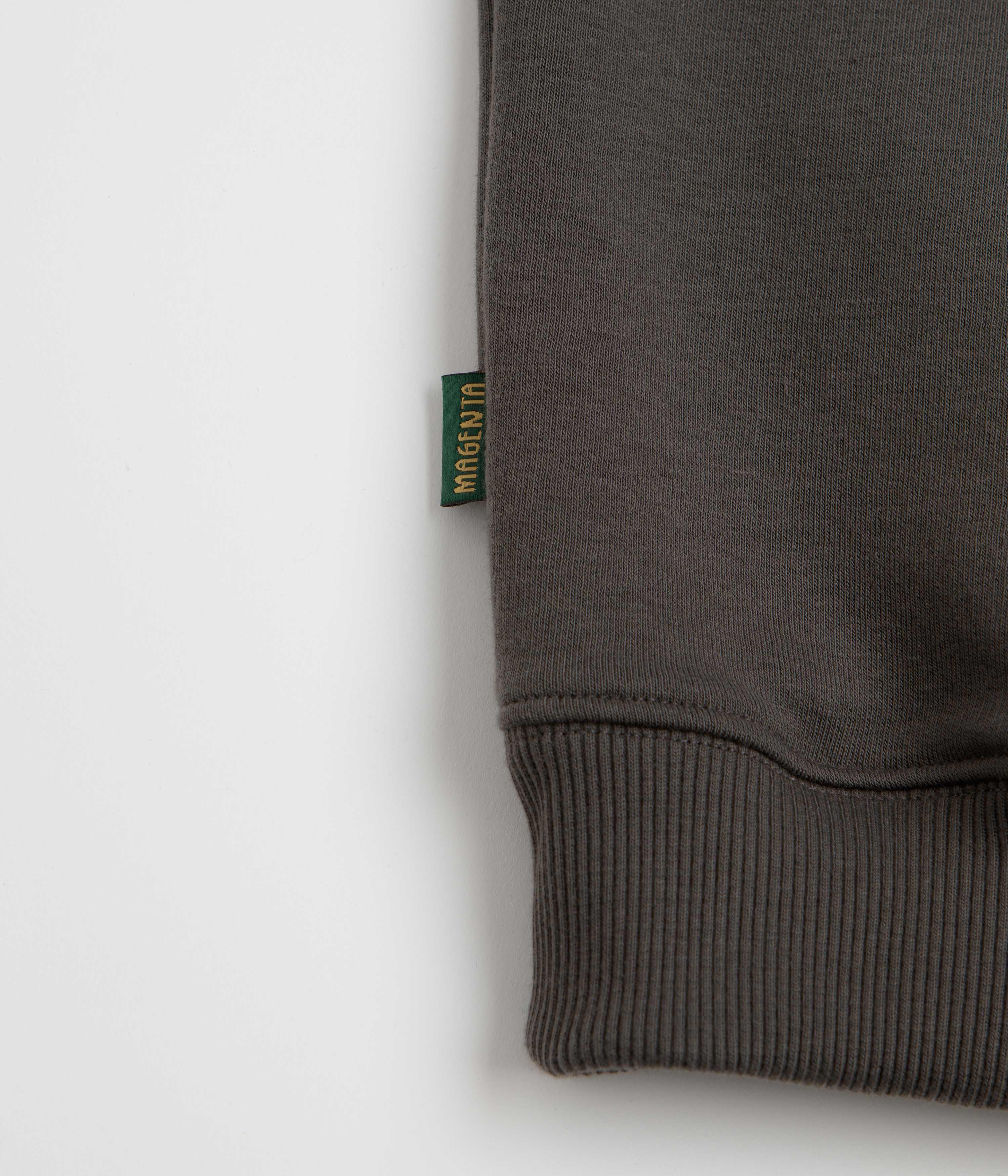 Magenta Script Crewneck Sweatshirt - Dark Charcoal
