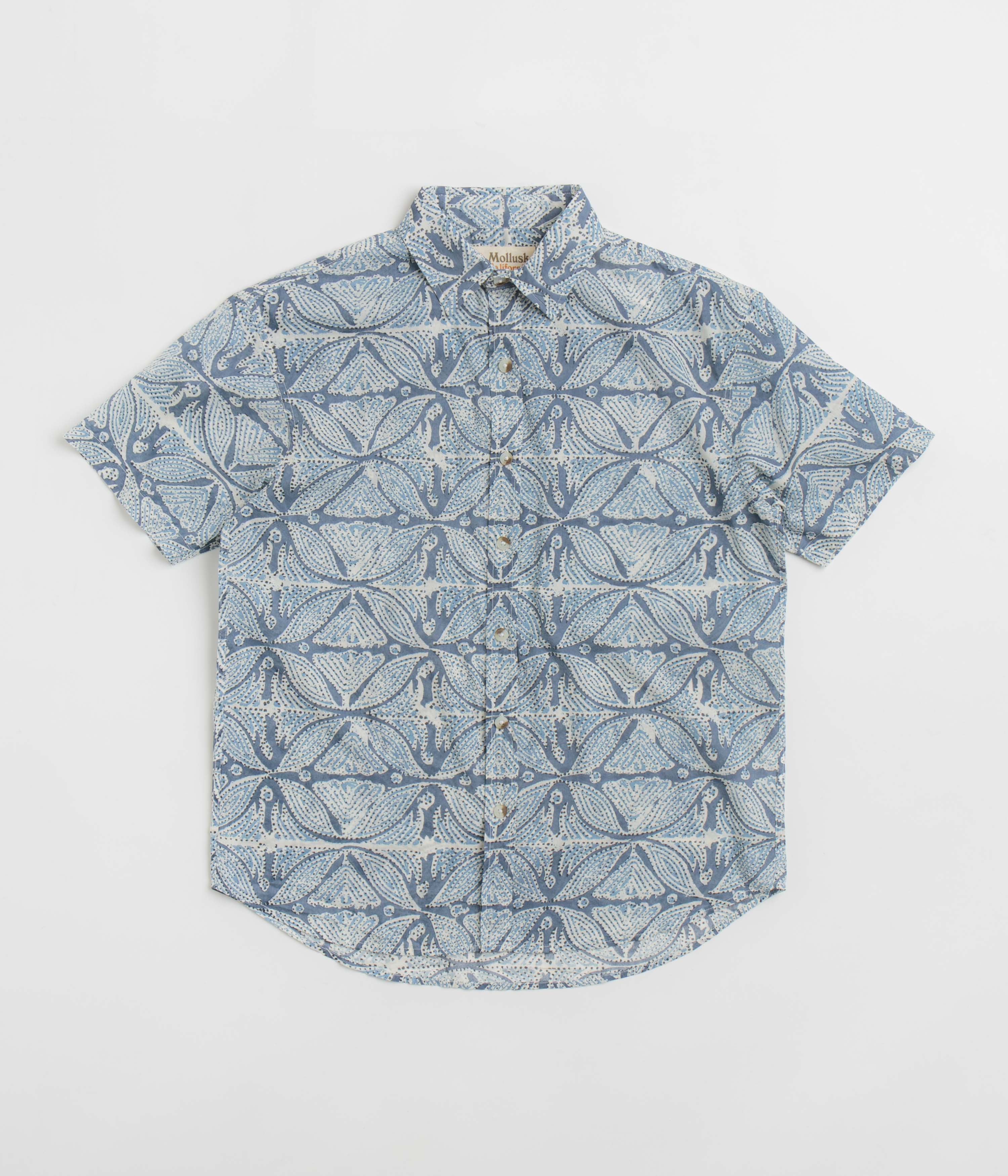 Mollusk Summer Short Sleeve Shirt - Blue Flowers