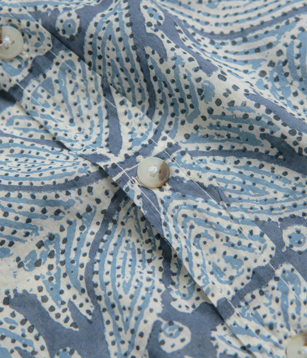 Mollusk Summer Short Sleeve Shirt - Blue Flowers