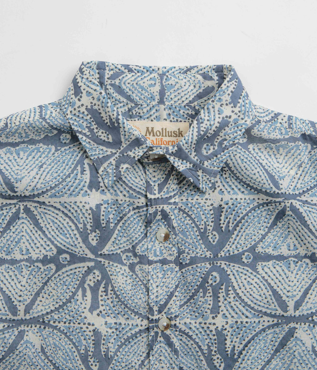 Mollusk Summer Short Sleeve Shirt - Blue Flowers