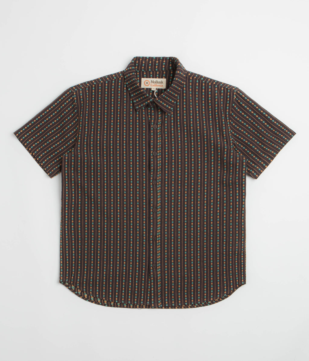 Mollusk Summer Short Sleeve Shirt - Chocolate Dobby