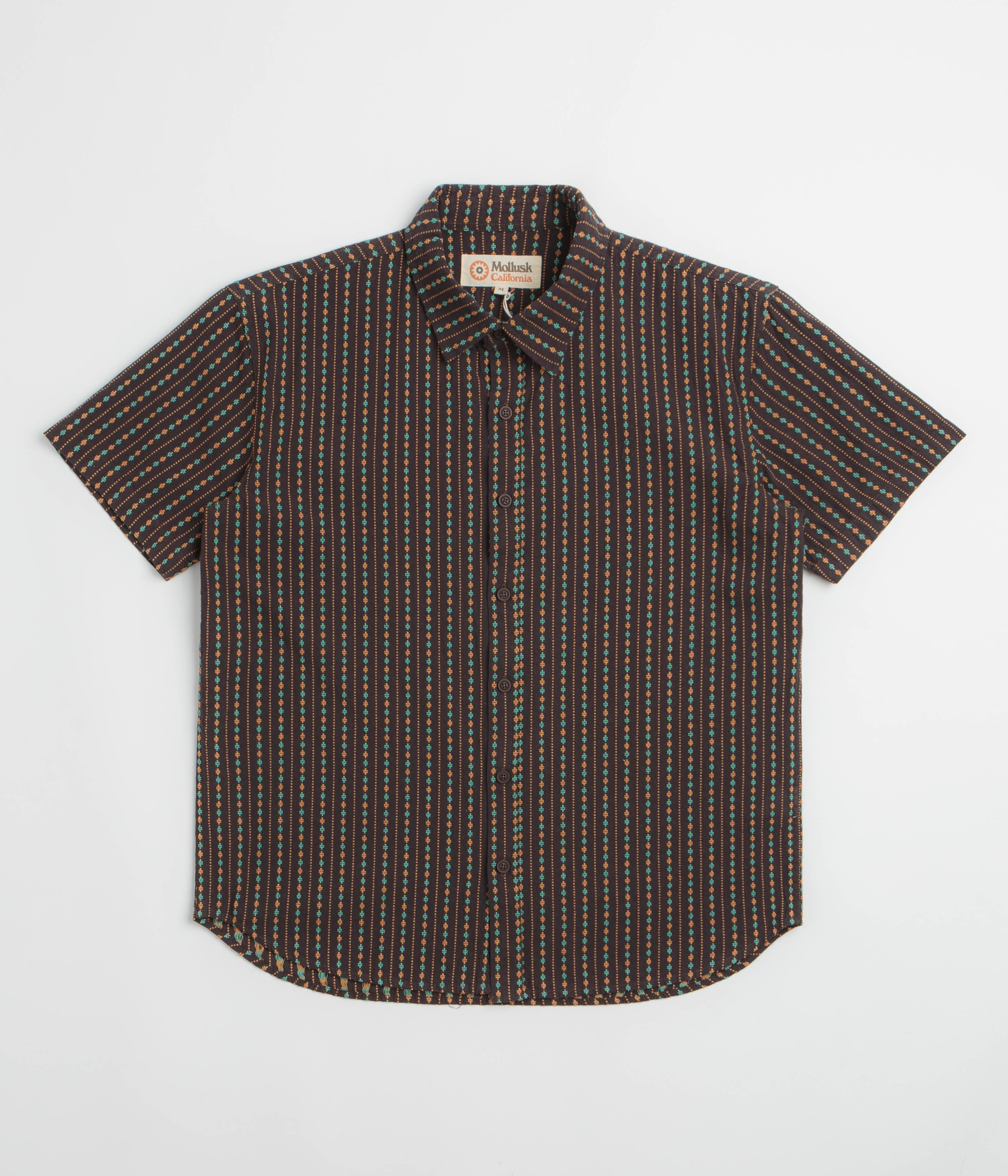 Mollusk Summer Short Sleeve Shirt - Chocolate Dobby