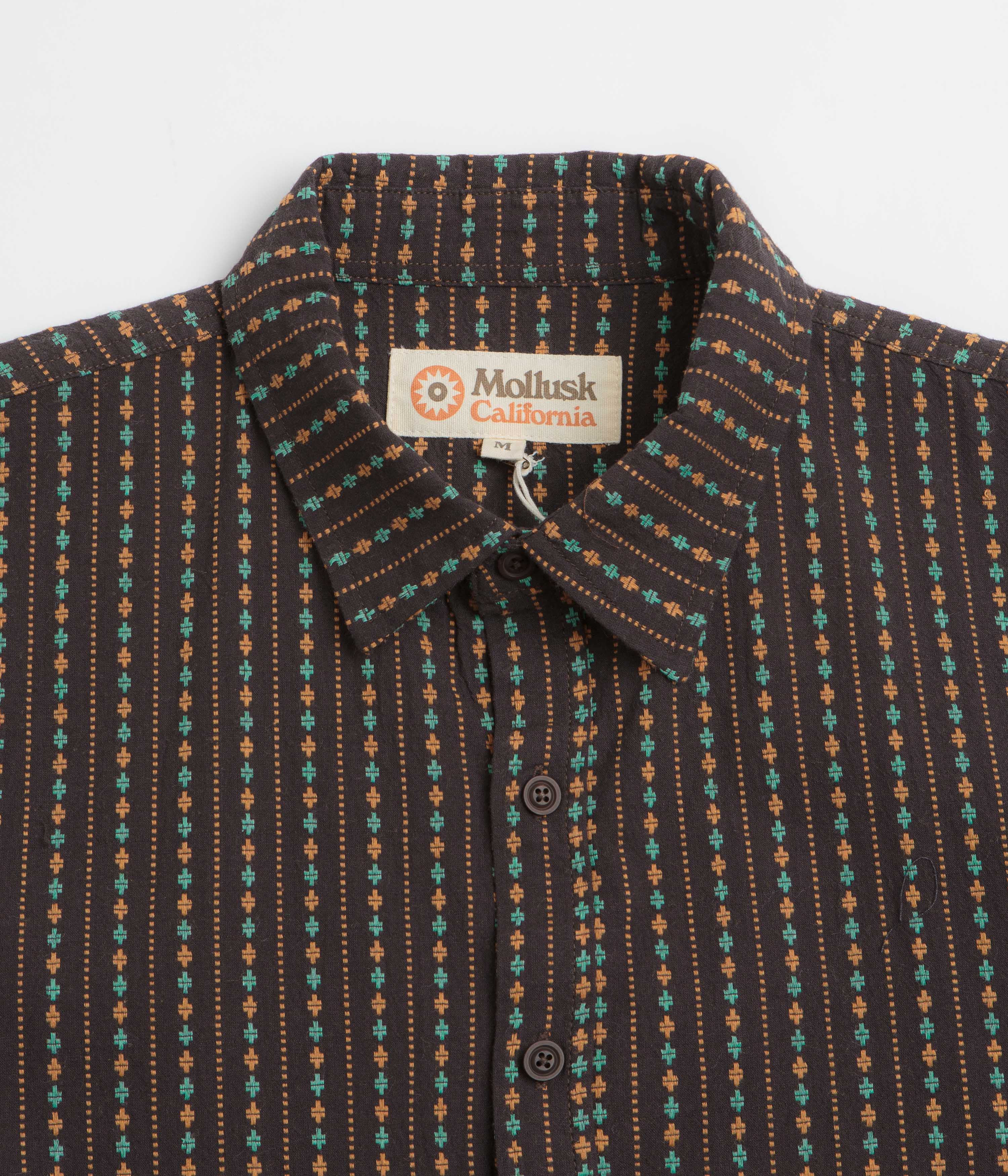 Mollusk Summer Short Sleeve Shirt - Chocolate Dobby