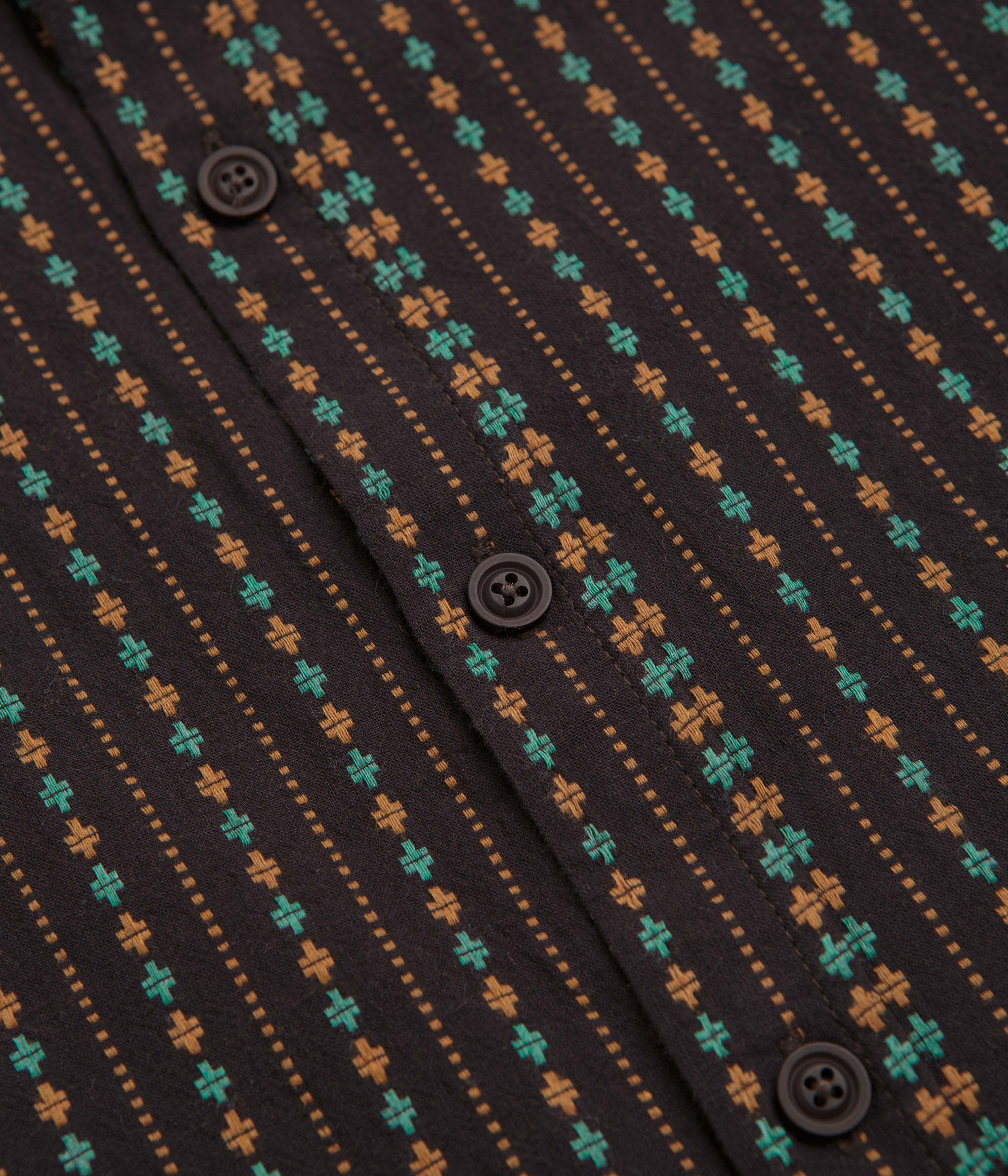 Mollusk Summer Short Sleeve Shirt - Chocolate Dobby
