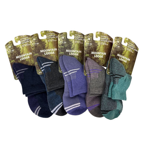 MOUNTAIN LODGE®  54% MERINO WOOL ANKLE SOCKS