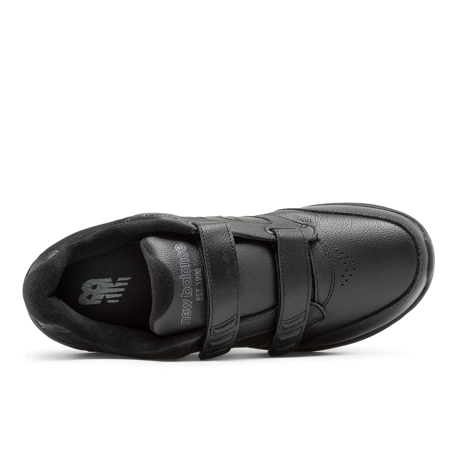 New Balance Men's Hook and Loop Leather 928v3 Walking Shoes in BLACK