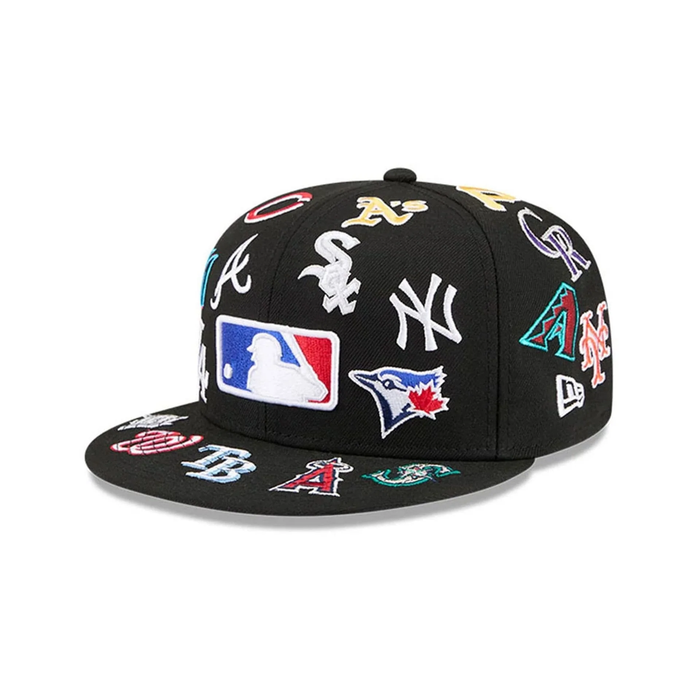 NEW ERA MLB All Over Black 59FIFTY Fitted Cap