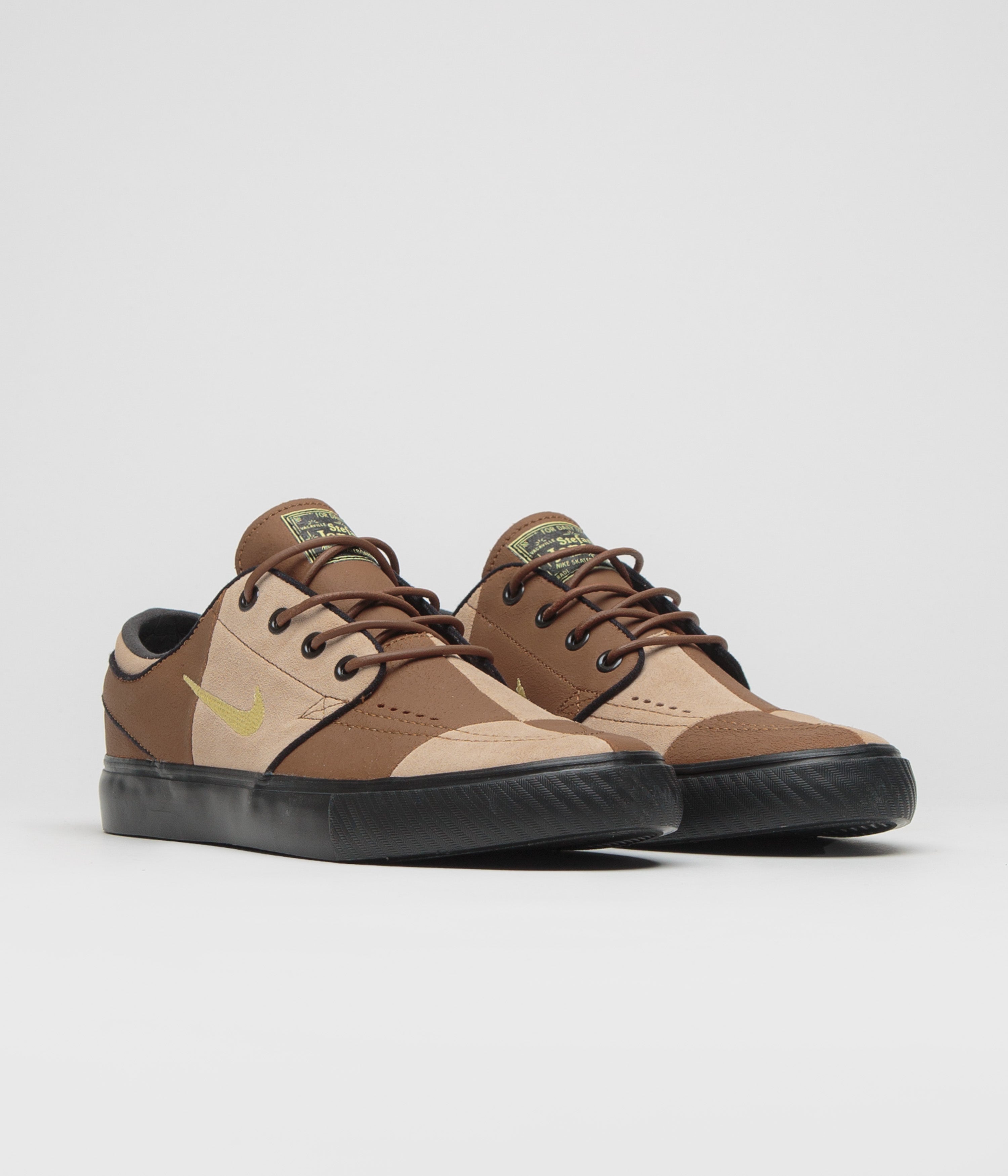 Nike SB Janoski OG+ Premium Shoes - Light British Tan / Saturn Gold - Hemp - Black