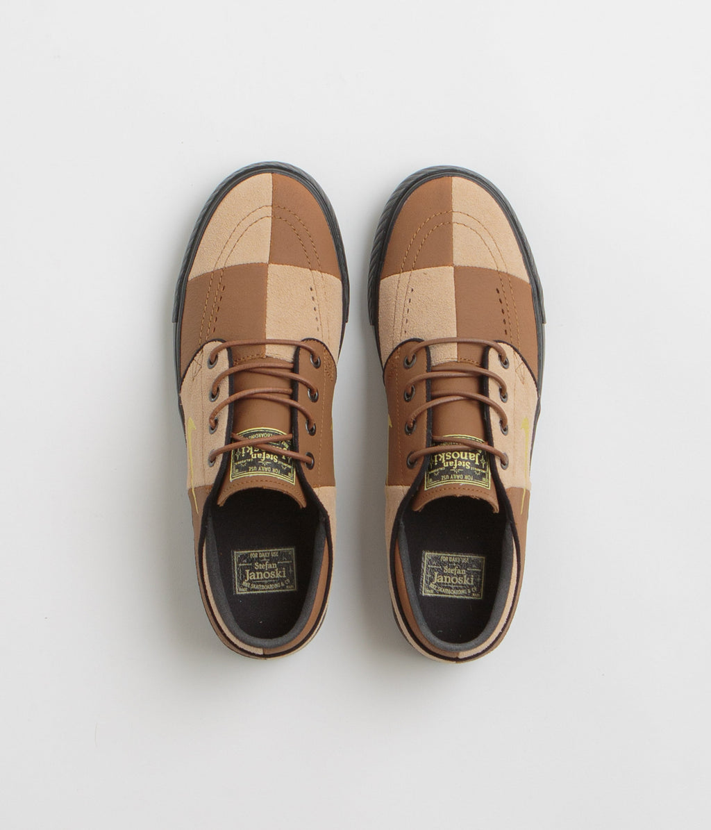 Nike SB Janoski OG+ Premium Shoes - Light British Tan / Saturn Gold - Hemp - Black