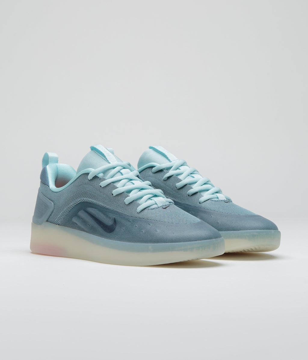Nike SB Nyjah 4 Shoes - Glacier Blue / Black - Smokey Blue - Sail