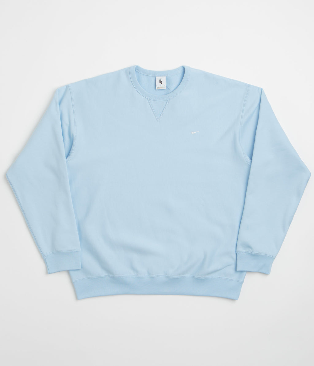 Nike Solo Swoosh Crewneck Sweatshirt - Celestine Blue / White