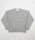Nike Solo Swoosh Crewneck Sweatshirt - Dark Grey Heather / White / White