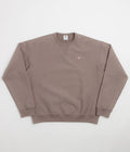 Nike Solo Swoosh Crewneck Sweatshirt - Mink Brown / White