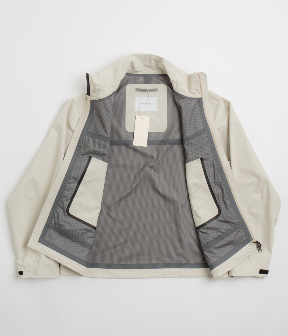 Norse Projects 3L Waterproof Stand Collar Jacket - Kit White