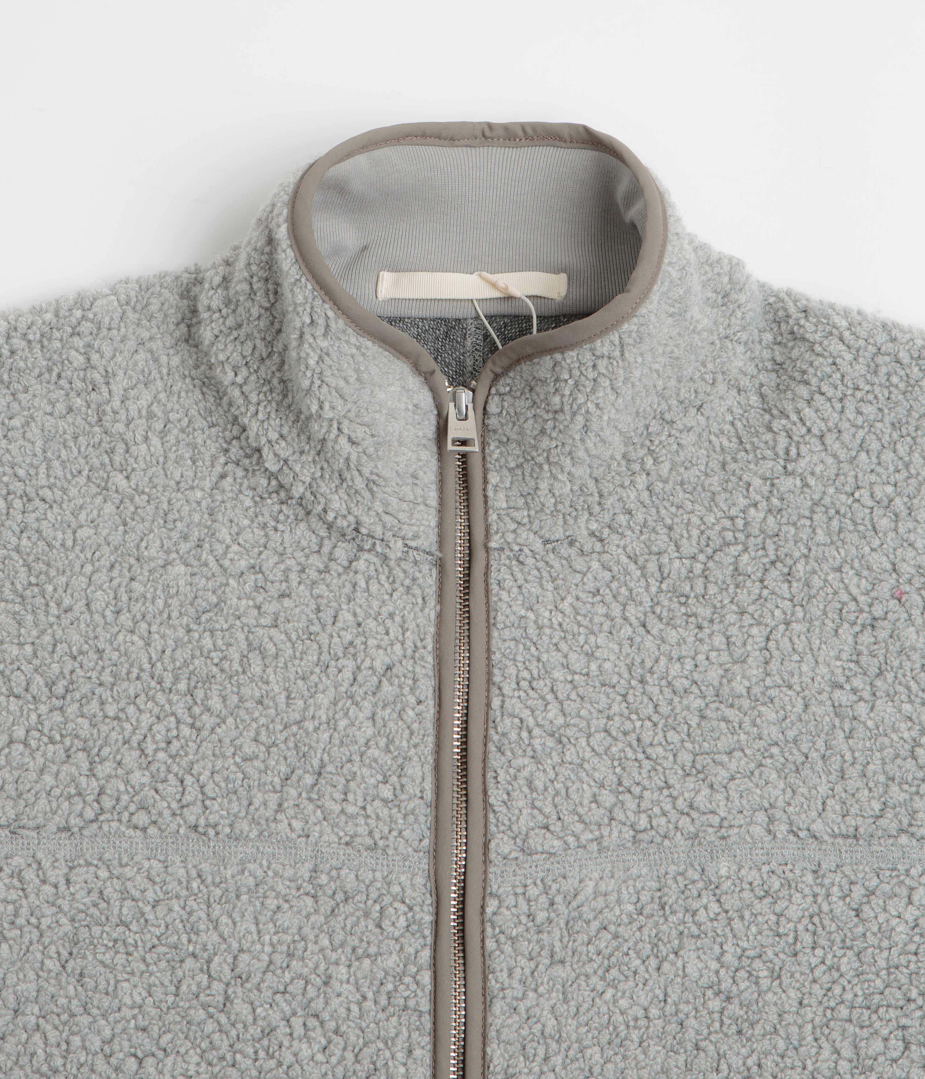 Norse Projects Bjorn Sherpa Wool Fleece Jacket - Grey Melange