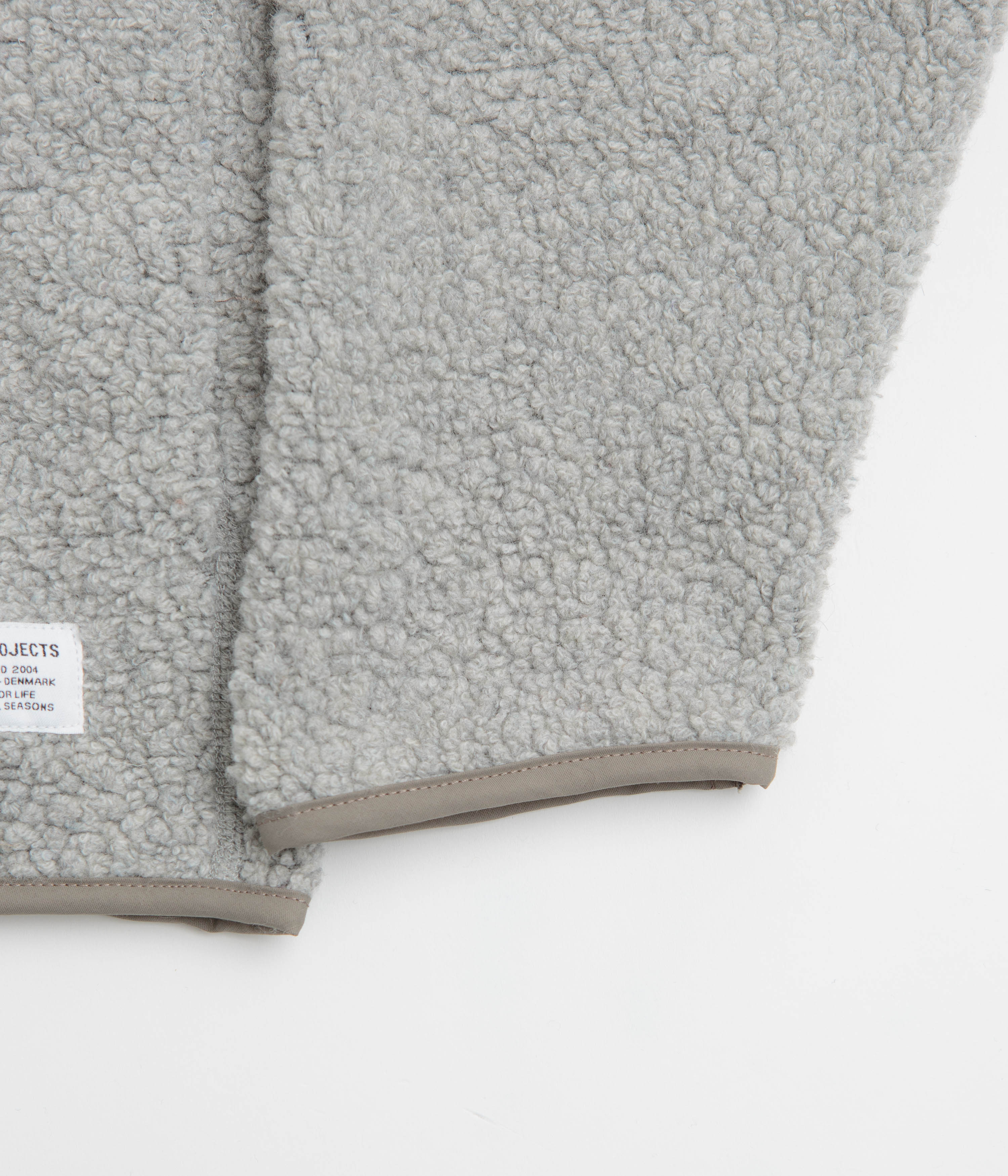 Norse Projects Bjorn Sherpa Wool Fleece Jacket - Grey Melange