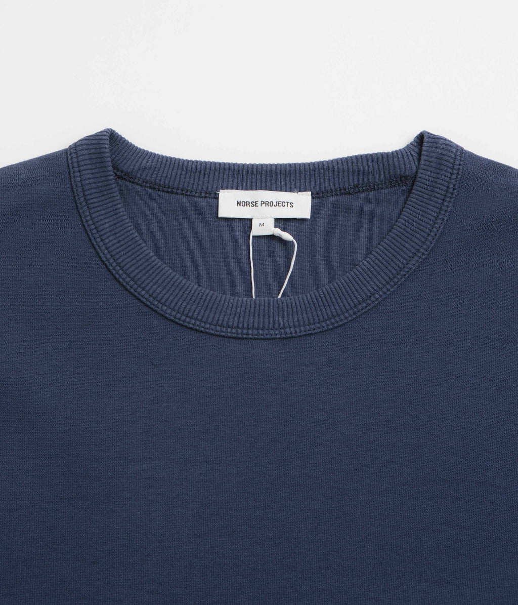 Norse Projects Elmelunde Organic Cotton T-Shirt - Workwear Blue