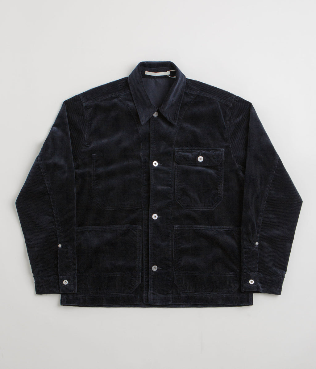 Norse Projects Folke Wide Corduroy Chore Jacket - Dark Navy