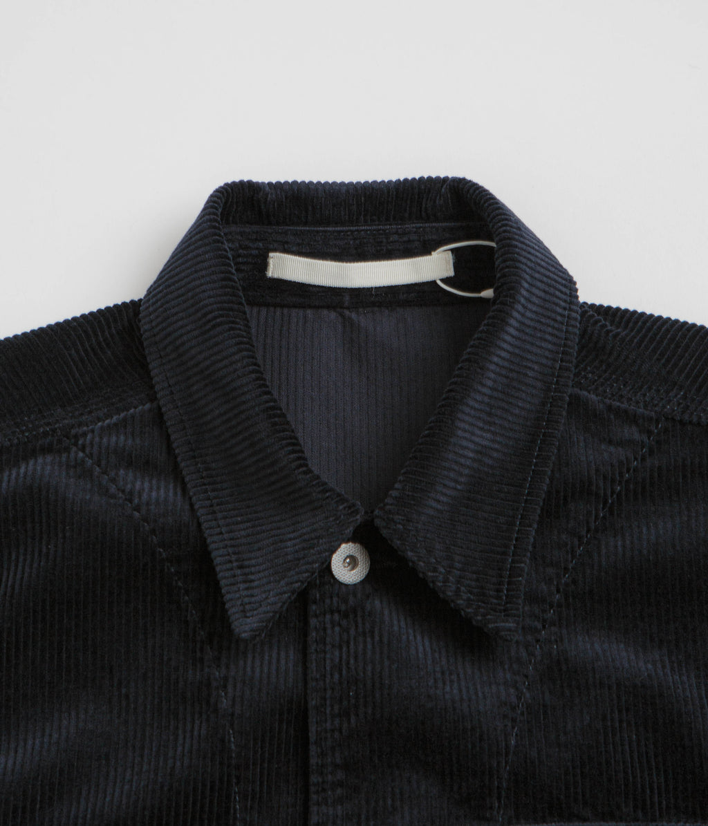 Norse Projects Folke Wide Corduroy Chore Jacket - Dark Navy