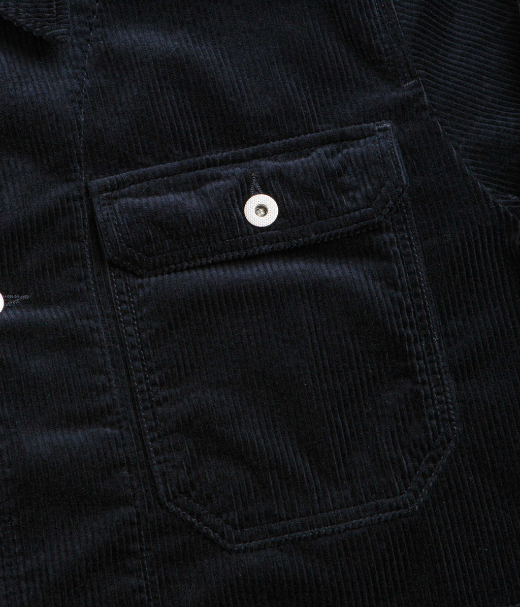 Norse Projects Folke Wide Corduroy Chore Jacket - Dark Navy