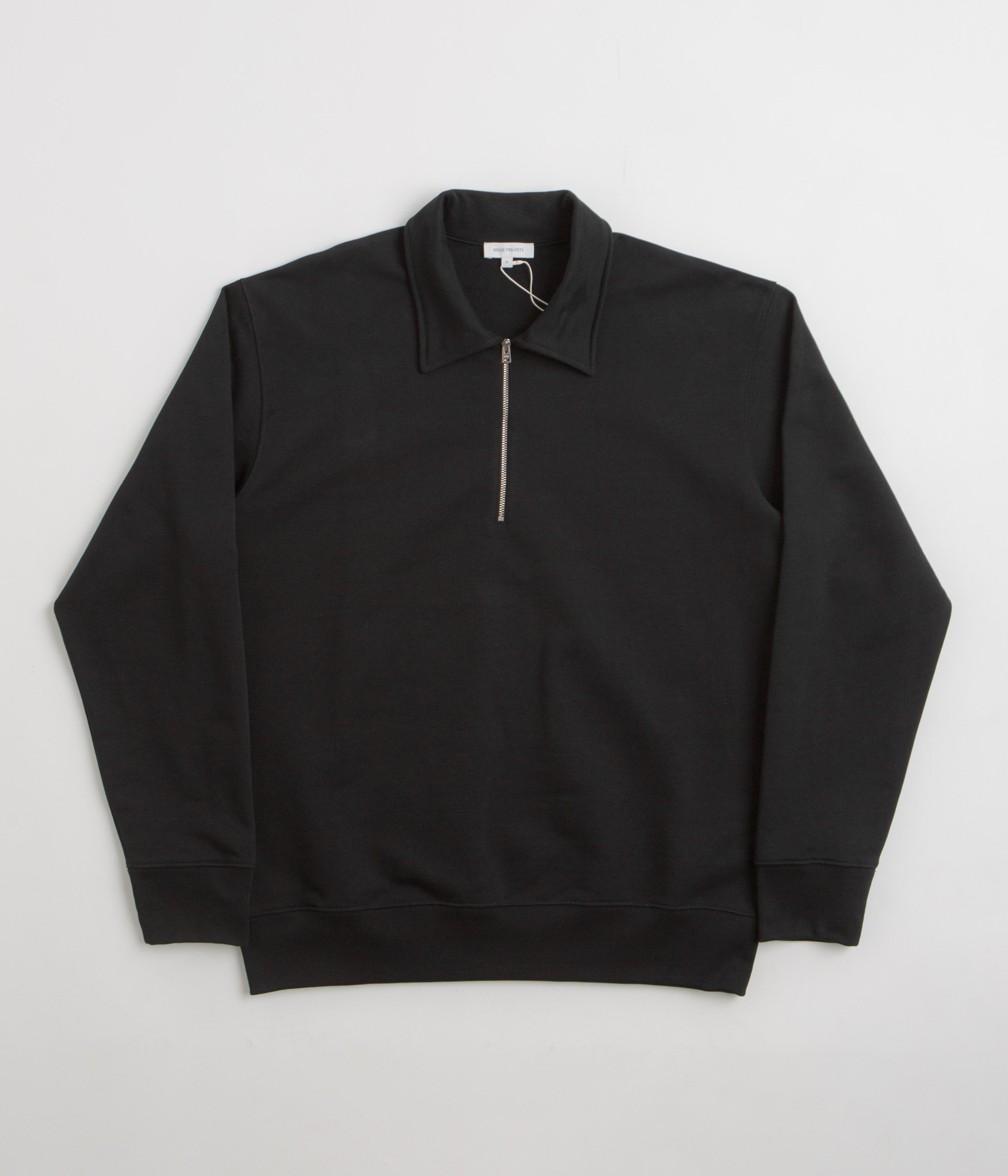 Norse Projects Standard Half Zip Sweatshirt - Black